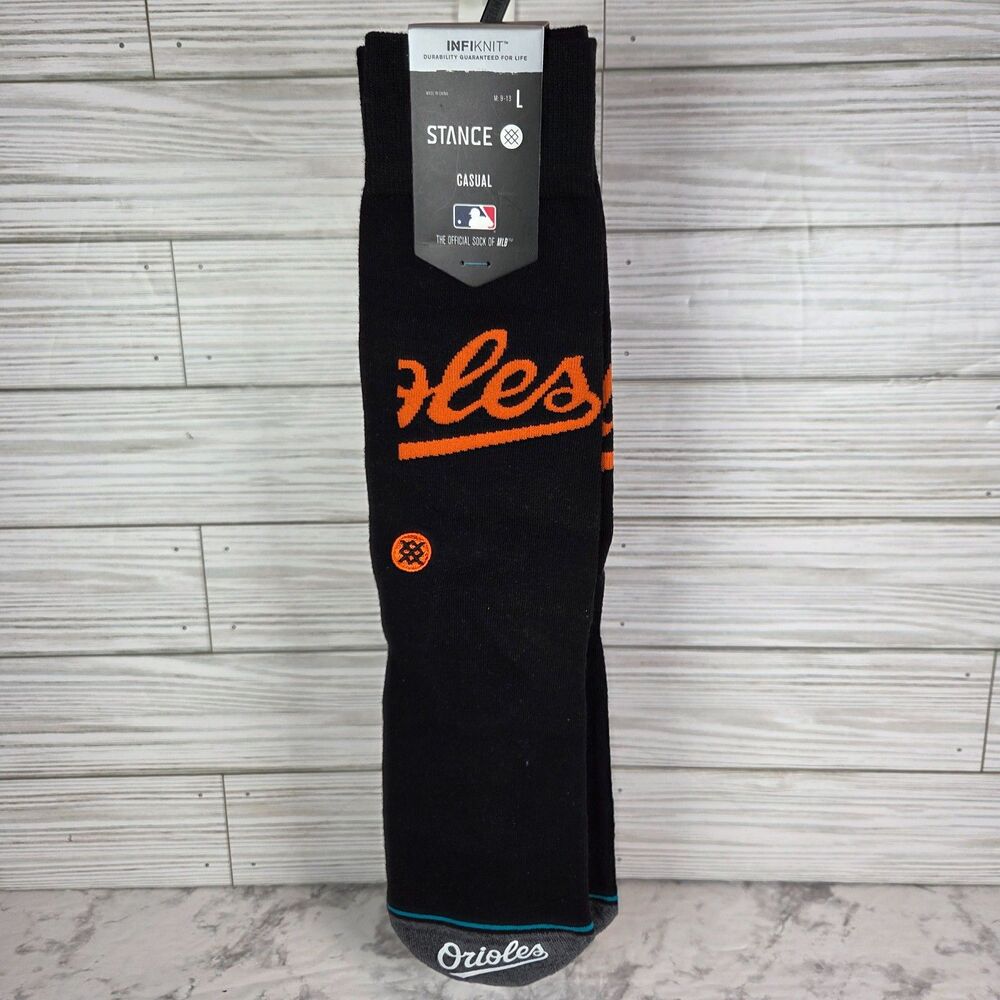 Stance Baltimore Orioles Alt Jersey 2 Crew Socks Size Large (9-13) NWT